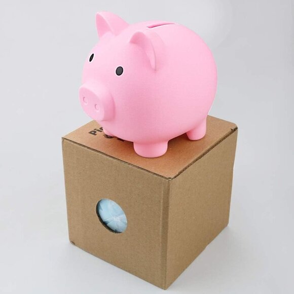 2 Pack Plastic Cute Pig Money Bank,Unbreakable Piggy Saving Money Box Coin Bank - Picture 4 of 6